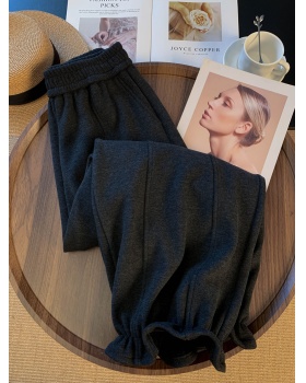 Casual wide leg pants plus velvet pants for women