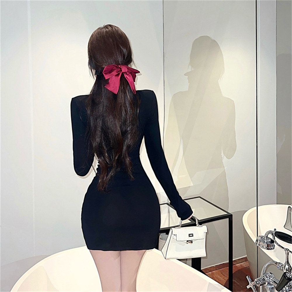 Autumn slim irregular sexy dress