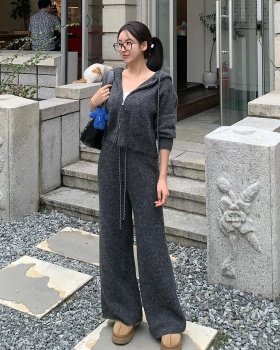 Knitted sweater Casual coat 2pcs set for women