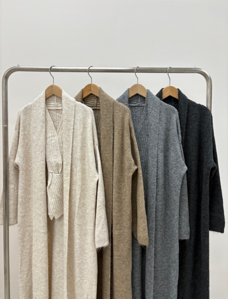 Loose knitted cardigan lazy Casual pants a set for women