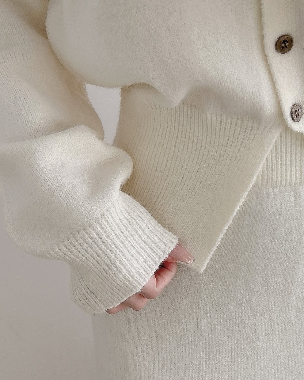 Western style all-match cardigan temperament skirt 2pcs set