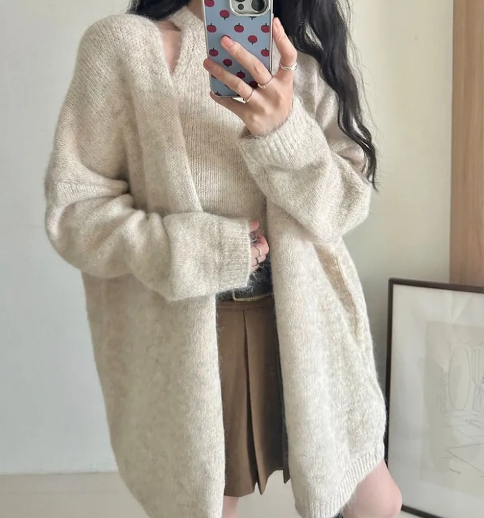 Korean style knitted sweater lazy vest 2pcs set