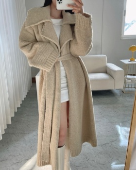Autumn and winter lazy cardigan thick coat for women