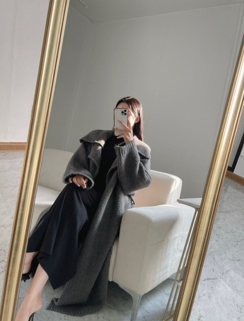 Autumn and winter lazy cardigan thick coat for women