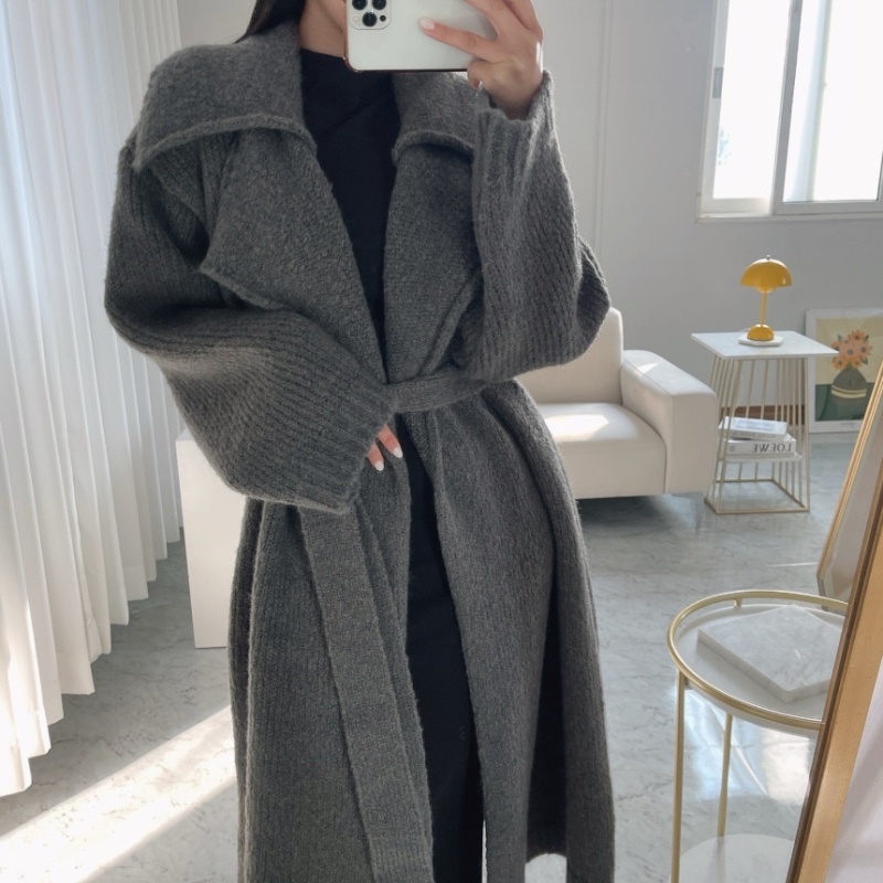 Autumn and winter lazy cardigan thick coat for women