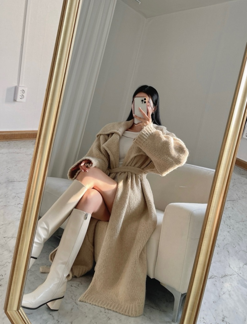 Autumn and winter lazy cardigan thick coat for women