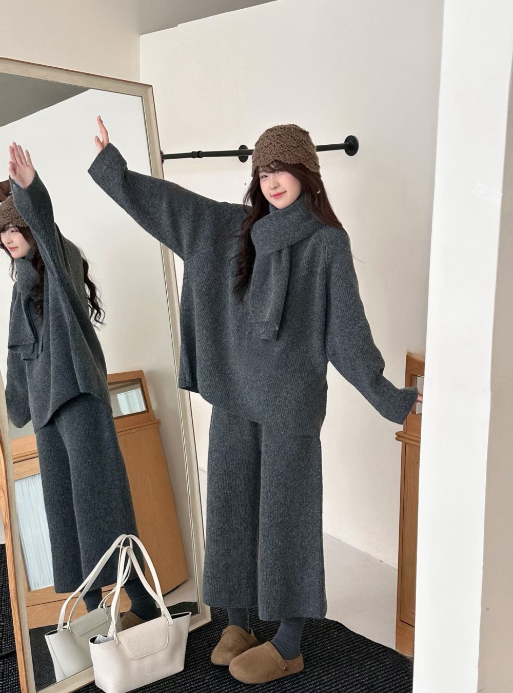 Pit stripe five pants fashion cropped pants 3pcs set