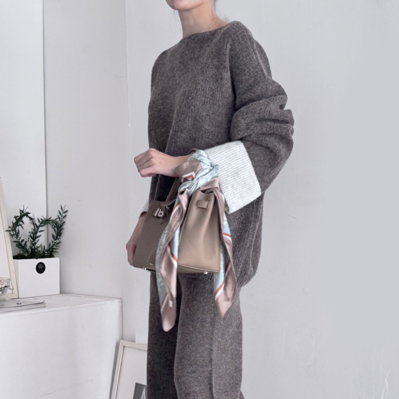 Korean style tops high waist wide leg pants 2pcs set