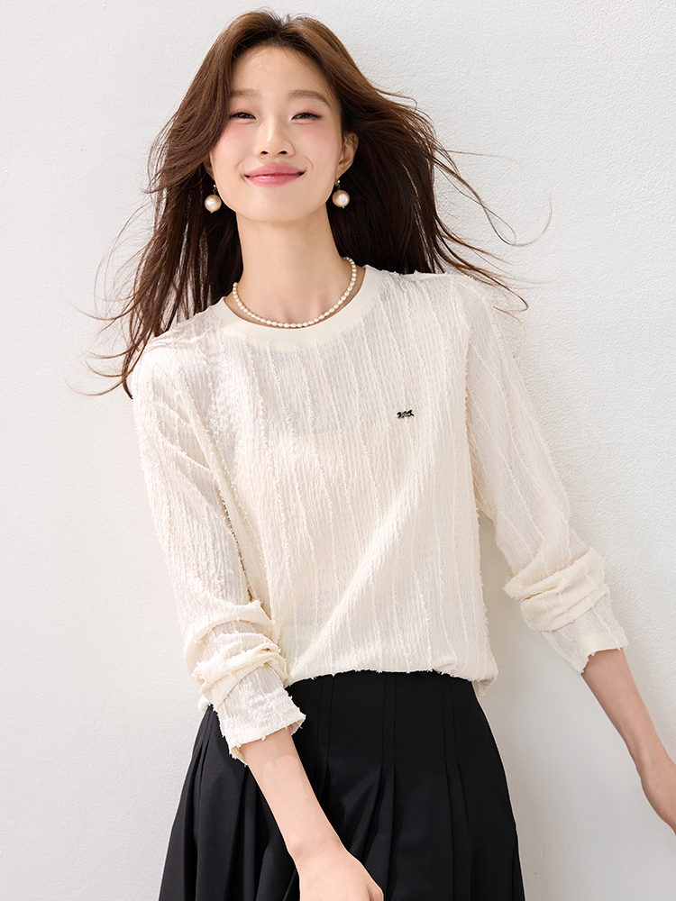 Casual long sleeve tops winter T-shirt for women