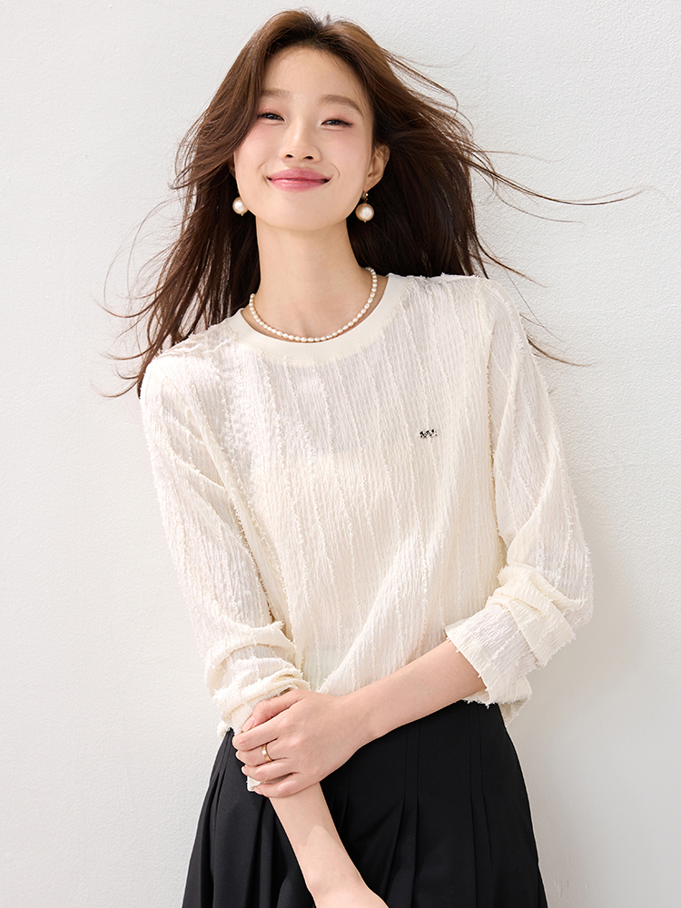 Casual long sleeve tops winter T-shirt for women