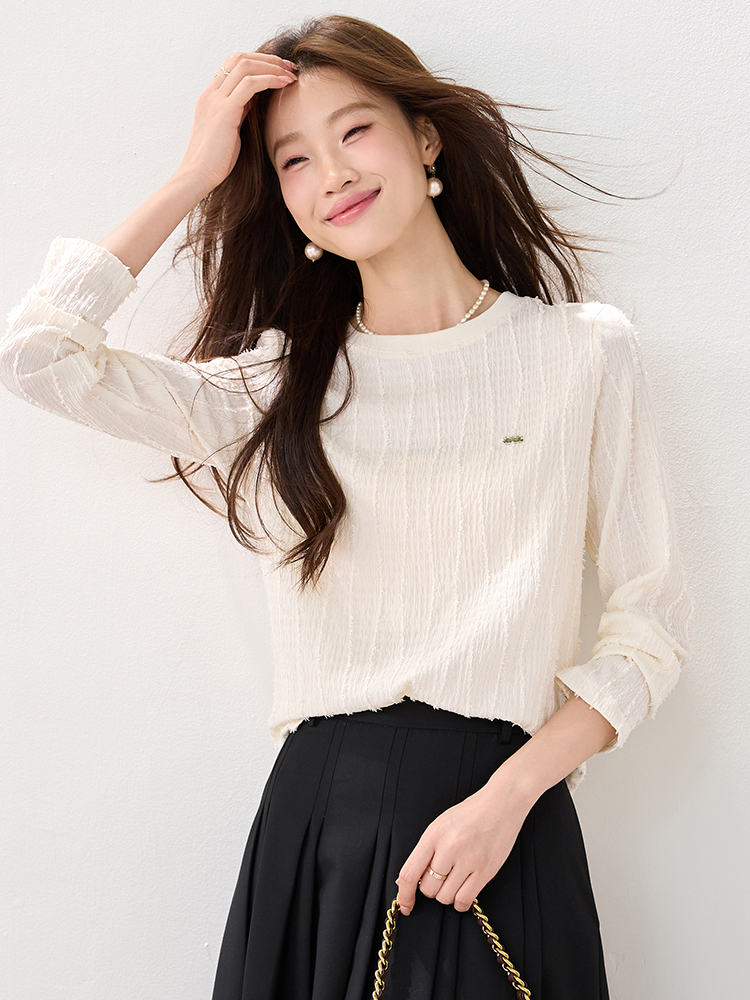 Casual long sleeve tops winter T-shirt for women