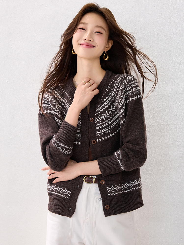 All-match winter tops Western style fashion cardigan
