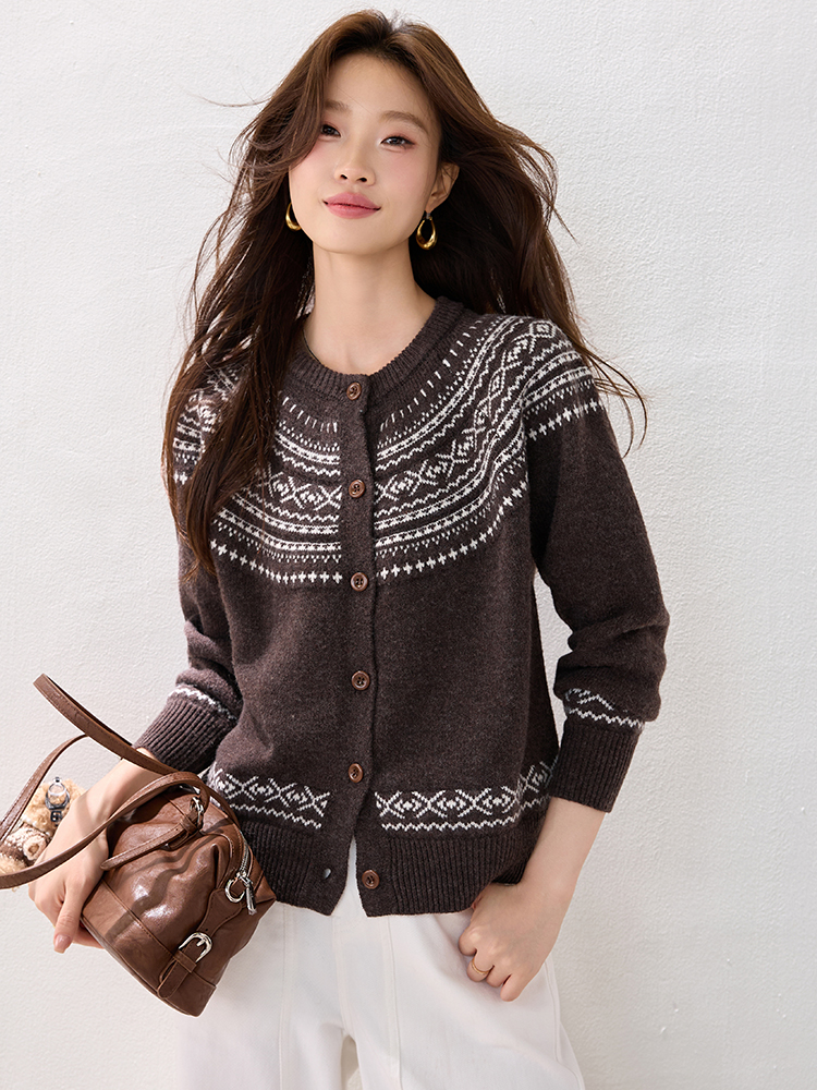 All-match winter tops Western style fashion cardigan