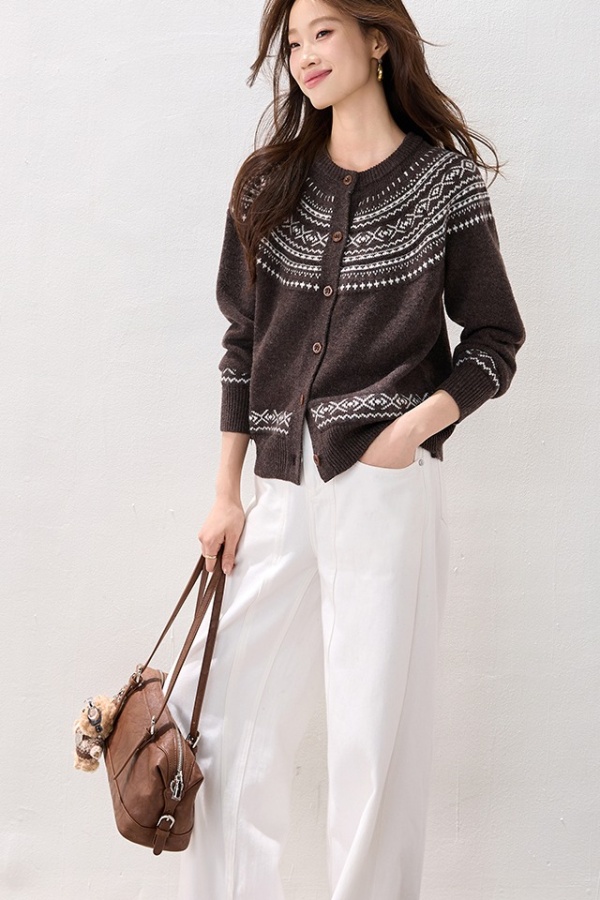 All-match winter tops Western style fashion cardigan