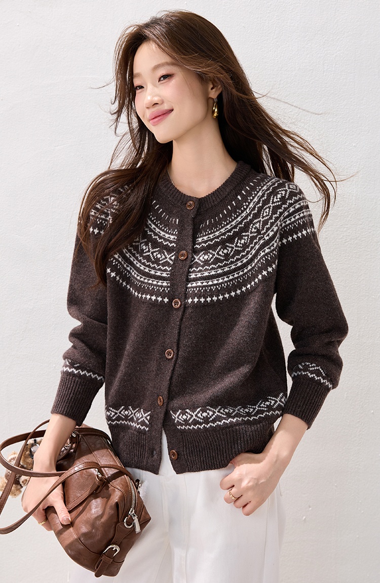 All-match winter tops Western style fashion cardigan