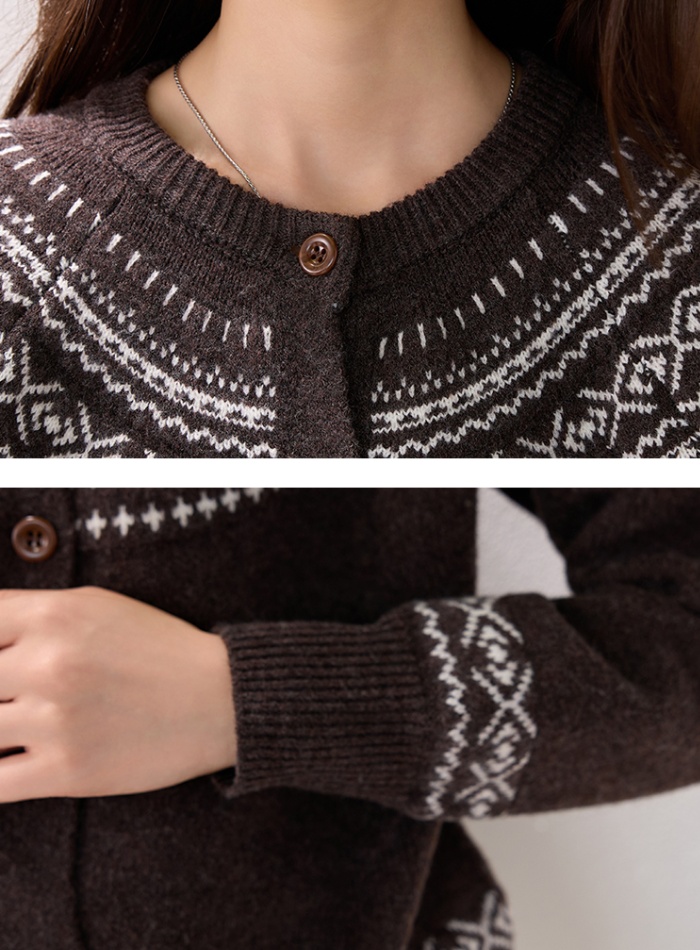 All-match winter tops Western style fashion cardigan