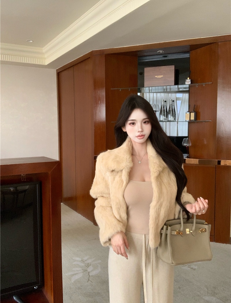 Temperament fur coat jacket for women