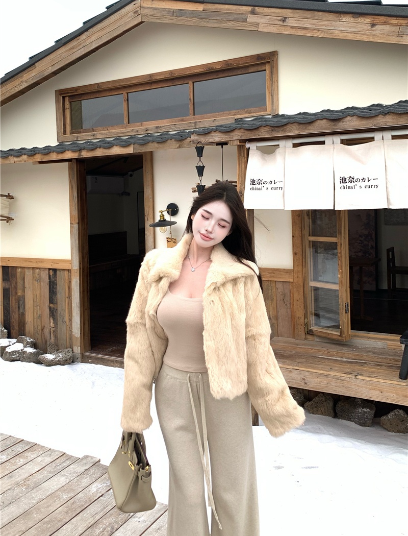 Temperament fur coat jacket for women