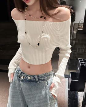 Knitted tops strapless sweater