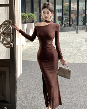 Halter temperament long dress spicegirl strapless dress