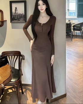 Inside the ride long dress Korean style dress