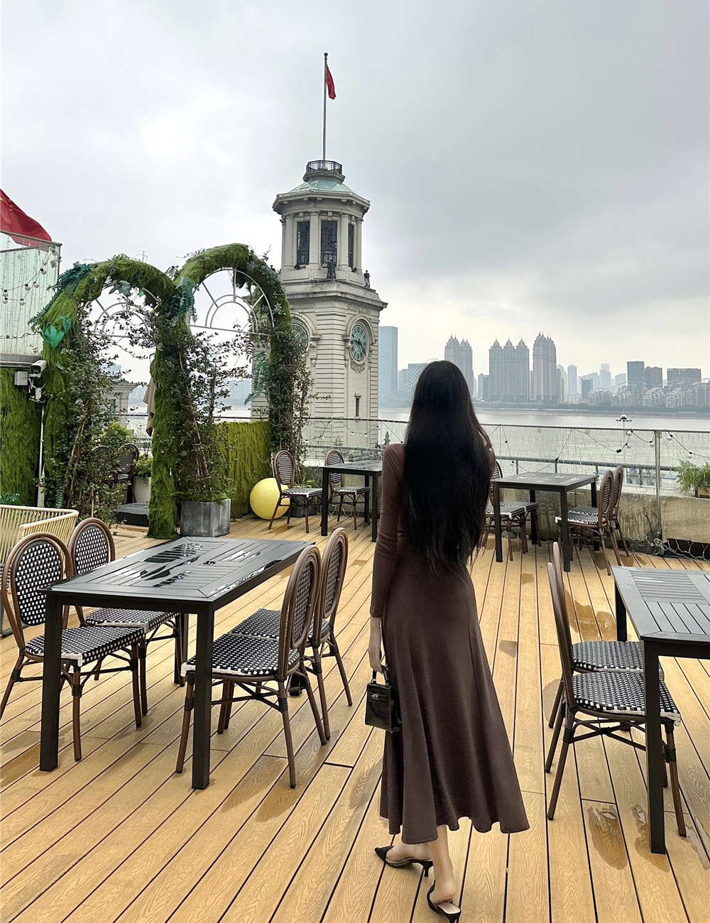 Inside the ride long dress Korean style dress