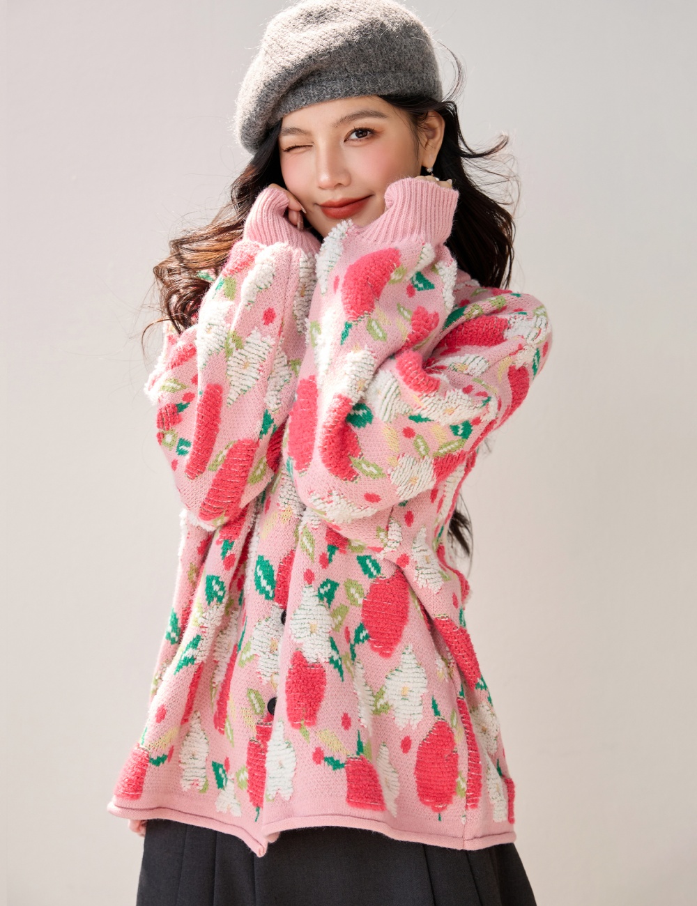 Outside the ride lazy tops autumn cardigan