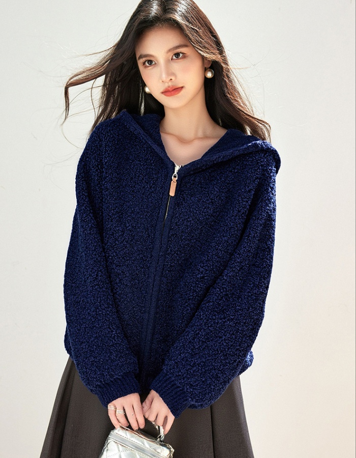 Knitted autumn and winter tops lazy sweater for women