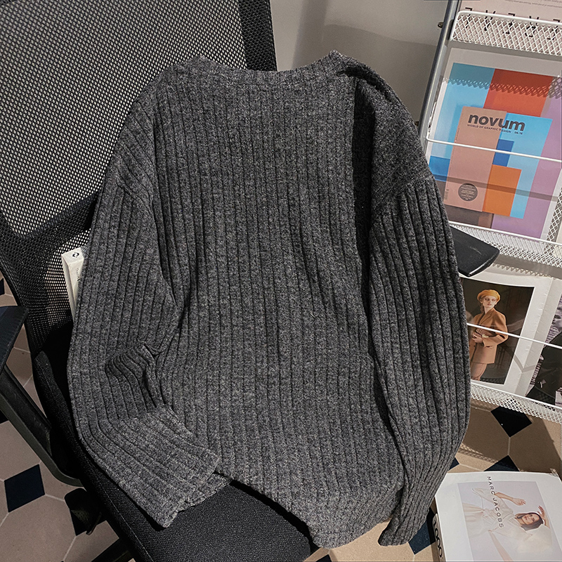 Pure Korean style long sleeve tops large yard fleece T-shirt