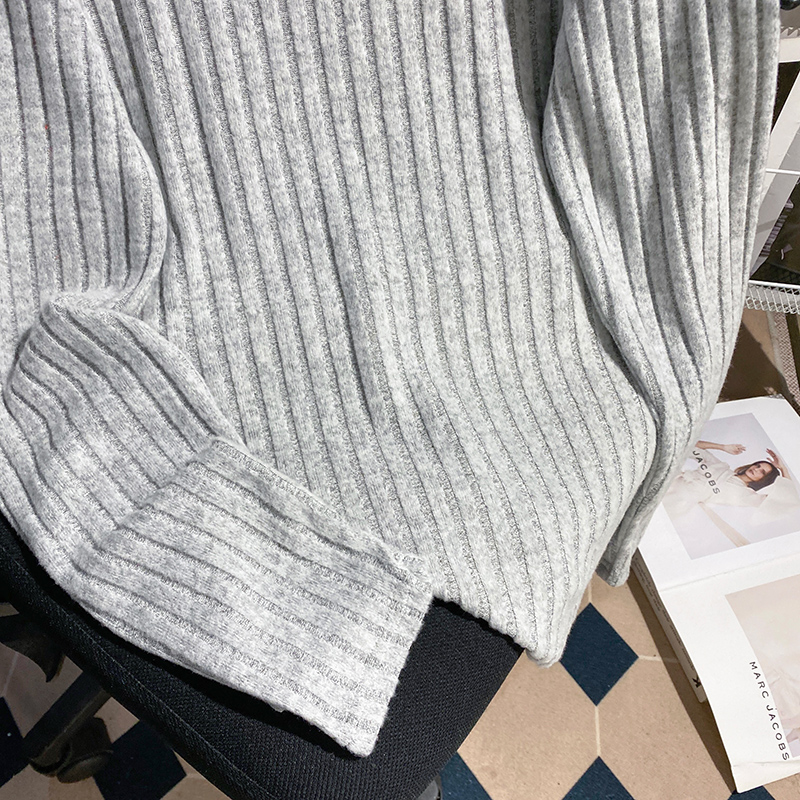 Pure Korean style long sleeve tops large yard fleece T-shirt