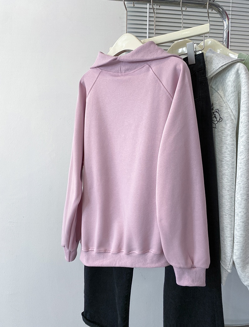 Large yard thin zip spring and autumn tops for women