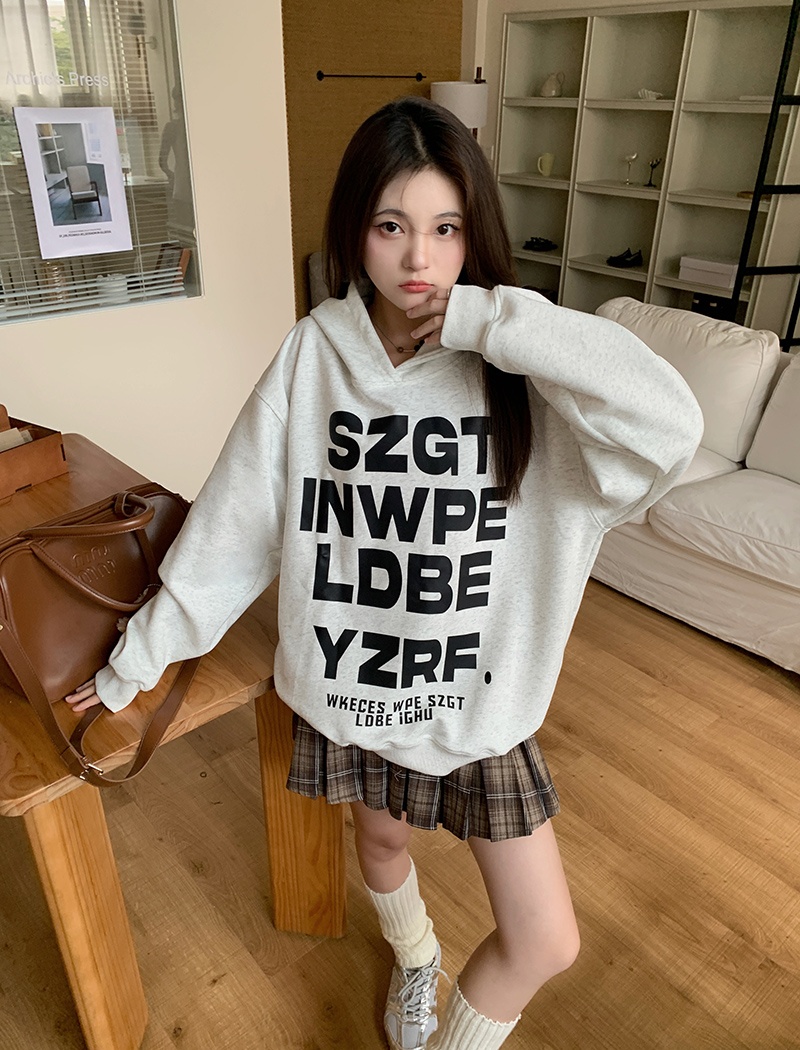 Spring and autumn hooded tops thin hoodie