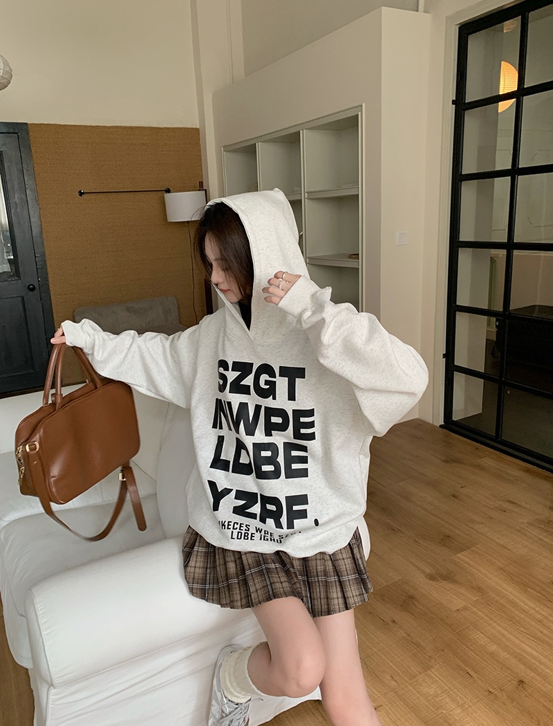 Spring and autumn hooded tops thin hoodie