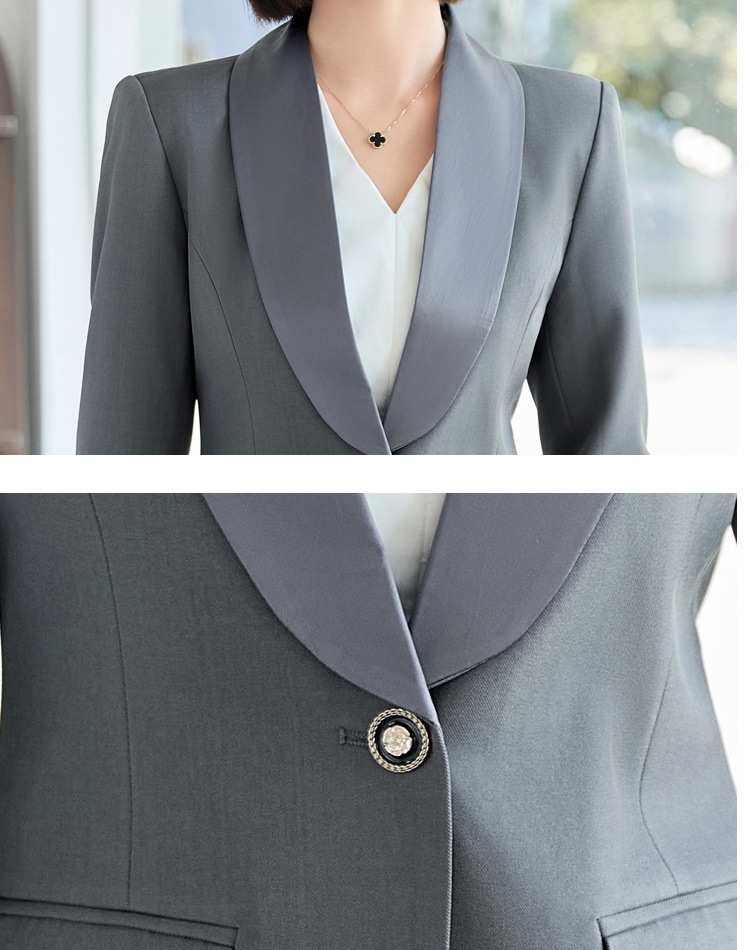 Slim business suit overalls suit pants 2pcs set for women