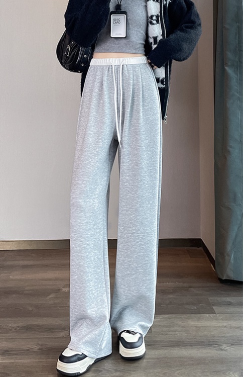 Autumn and winter wide leg pants sweatpants for women