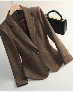 Plus cotton coat a buckle business suit for women