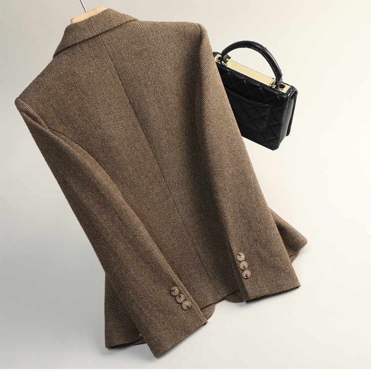 Plus cotton coat a buckle business suit for women