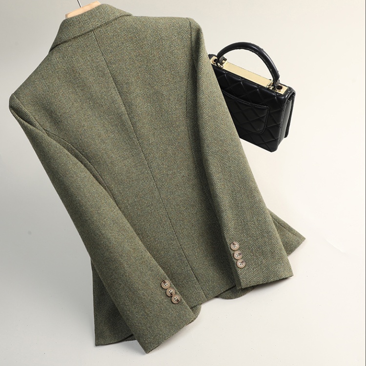 Plus cotton coat a buckle business suit for women