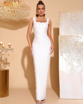 Sleeveless sexy dress long formal dress for women