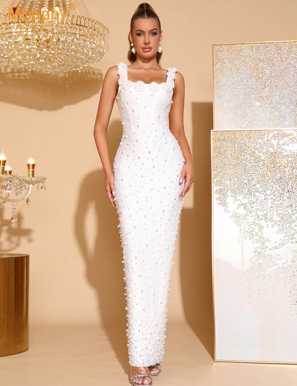 Sleeveless sexy dress long formal dress for women