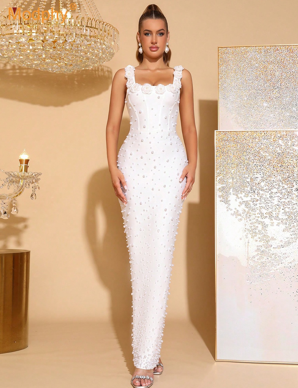 Sleeveless sexy dress long formal dress for women