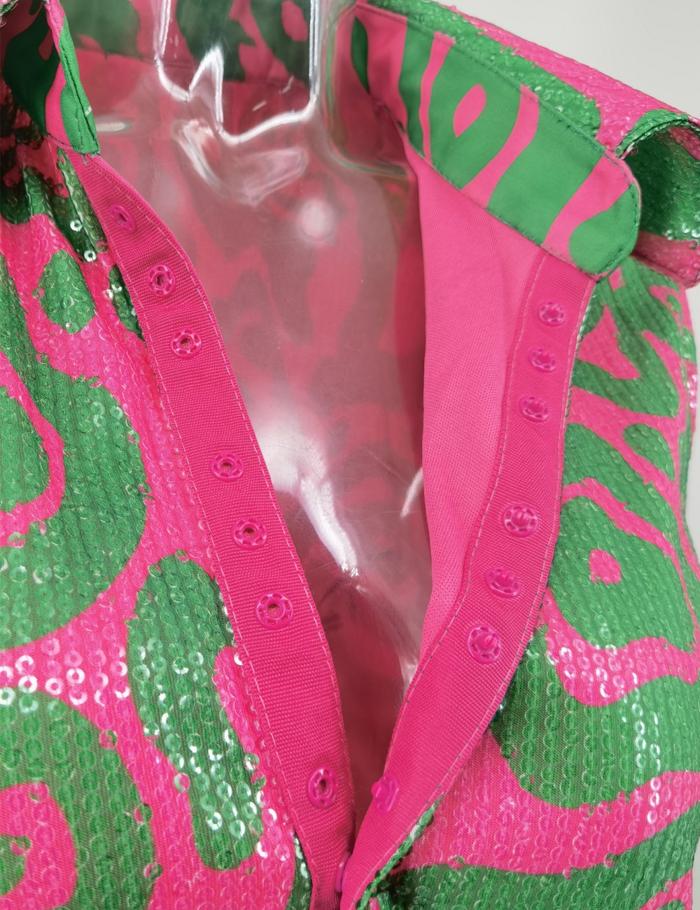 Stripe sequins jumpsuit European style V-neck shorts