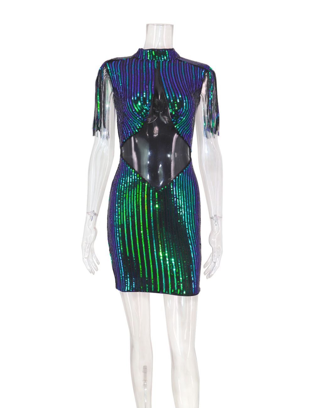 Sequins tassels European style dress for women