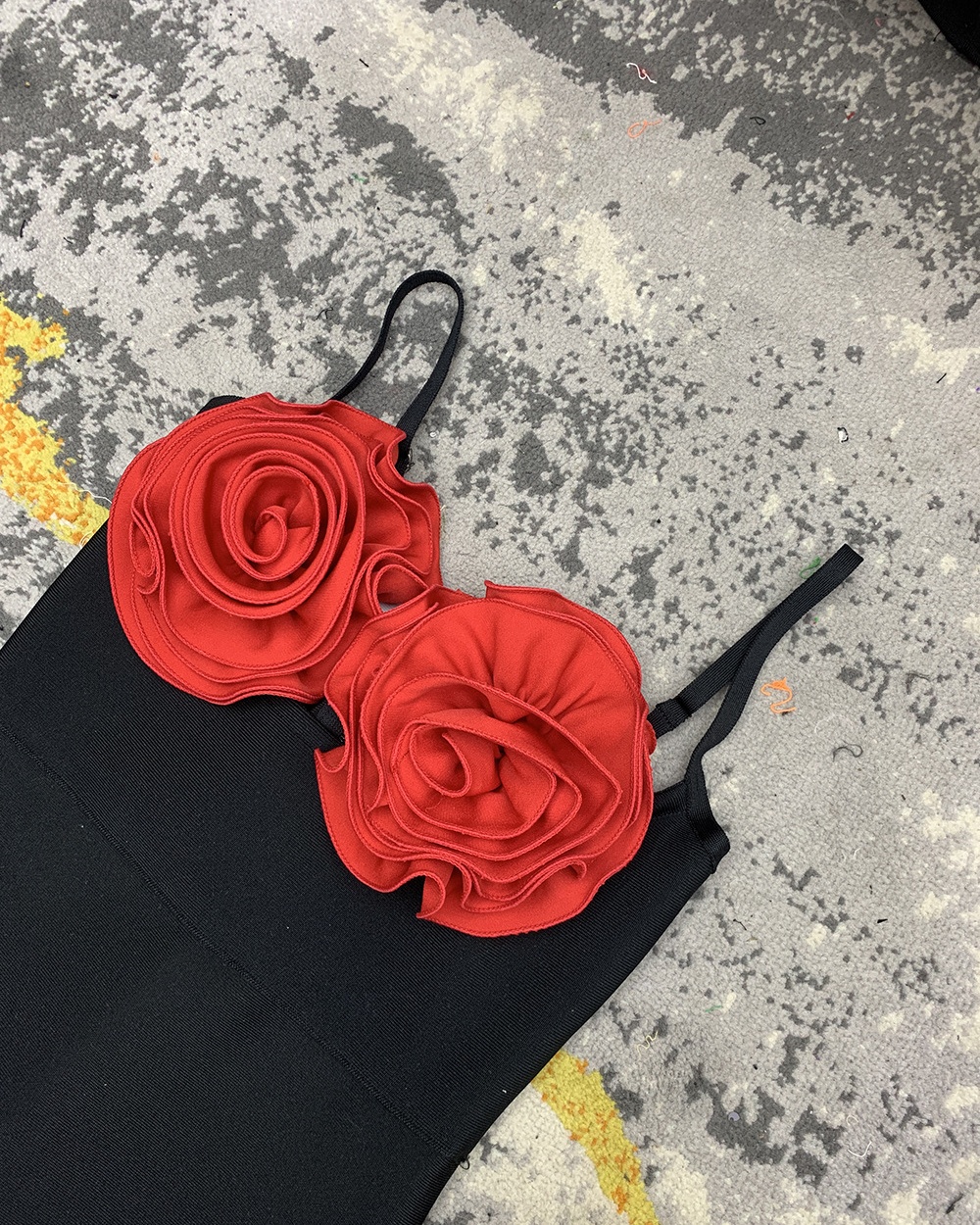 Sling halter flowers dress ladies pure long dress for women