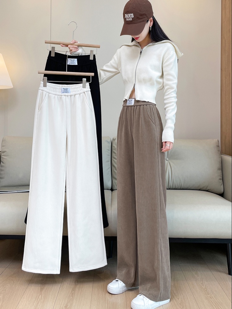 Autumn and winter casual pants thick wide leg pants