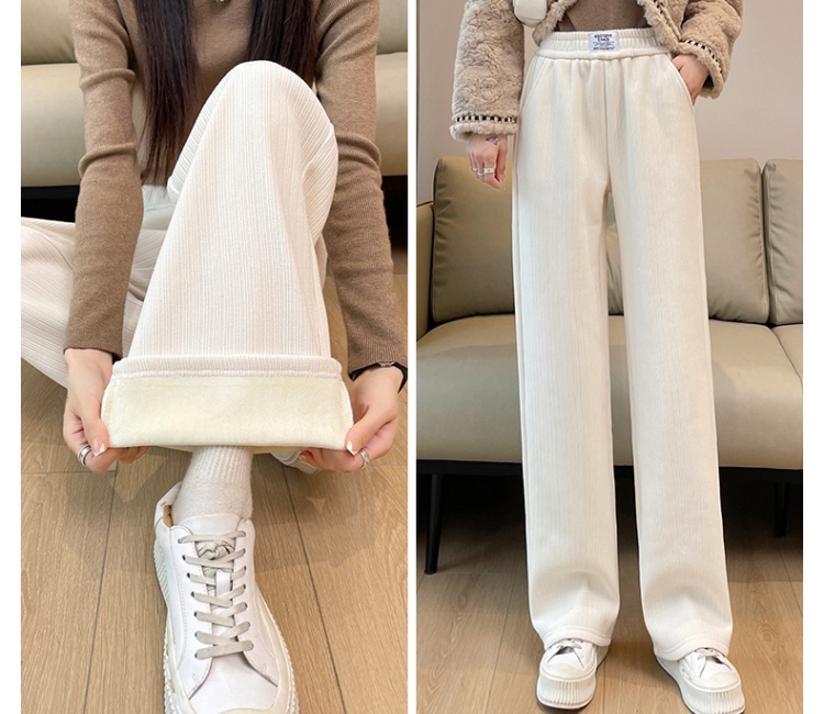 Autumn and winter casual pants thick wide leg pants