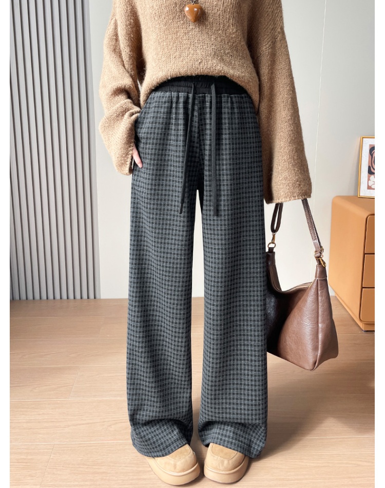 Elastic waist wide leg pants pants for women