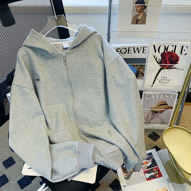 Spring and autumn large yard coat hooded tops for women