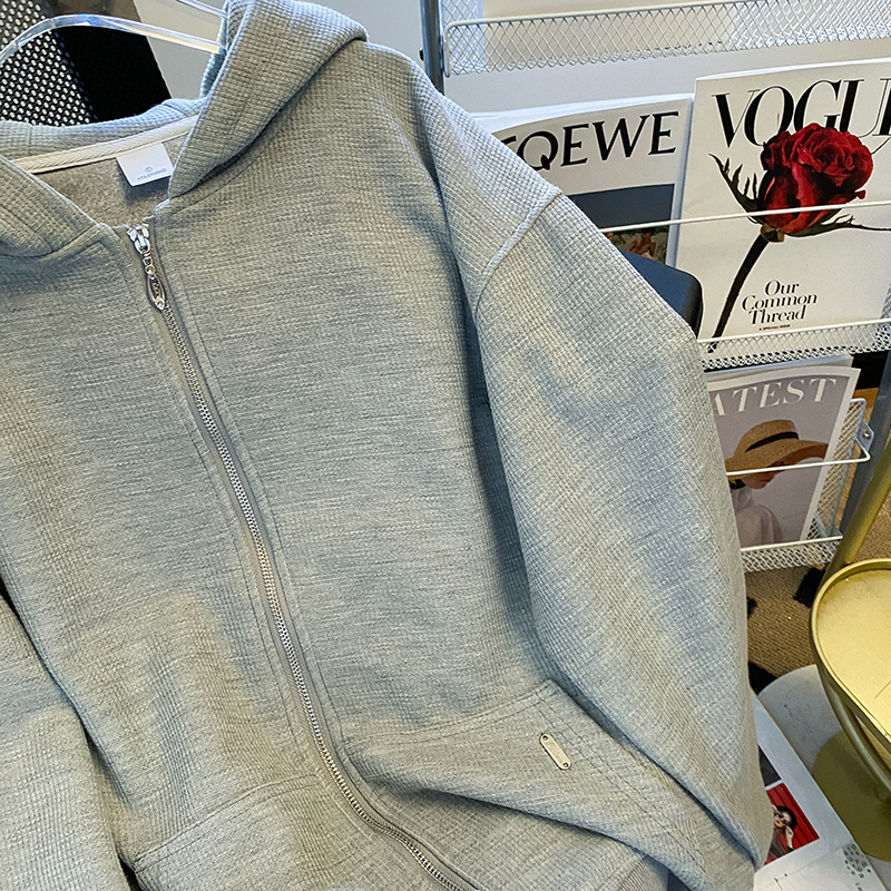 Spring and autumn large yard coat hooded tops for women