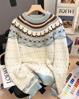 Thermal cashmere sweater loose tops for women